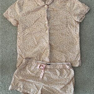 J Crew Animal Print Short Pajama Set - Medium